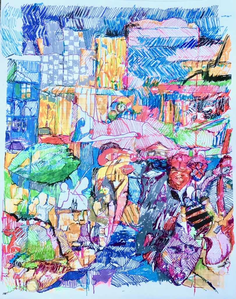 Dibujo a Pluma. Tintas de Color. luisjimenezridruejo.com 2026